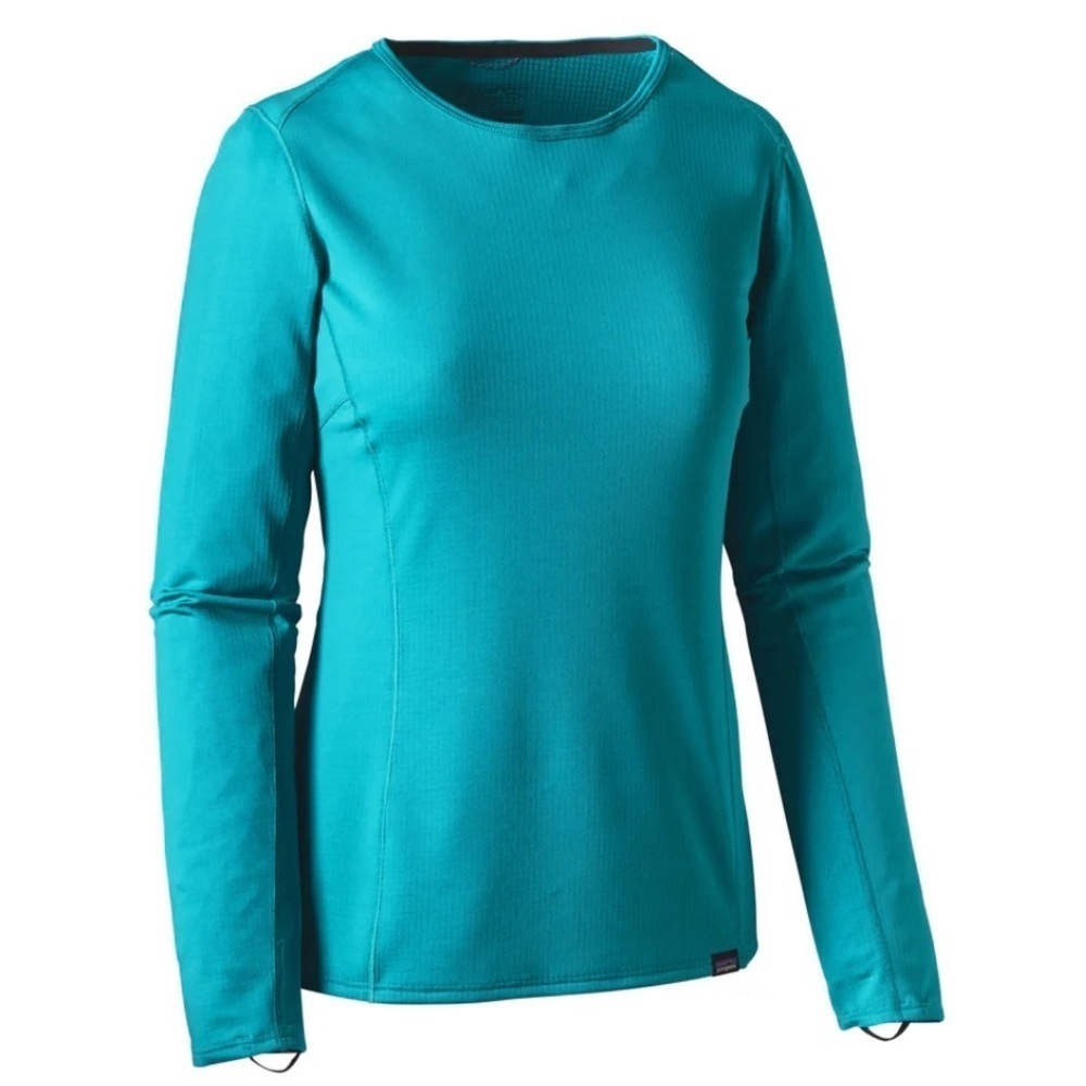Patagonia Capilene Midweight Crew Neck Baselayer Top Howling Turquoise Size XS